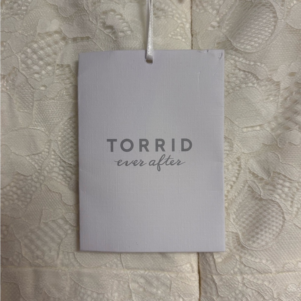 torrid Cream Lace Maxi Dress with Short Sleeves nwt - Picture 4 of 4